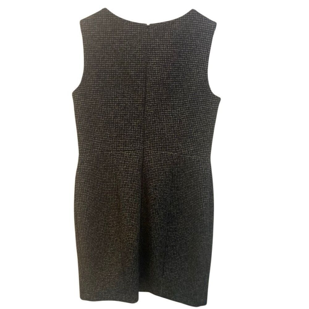 Nora Gardner size 16 sleeveless dress houndstooth design black and tan